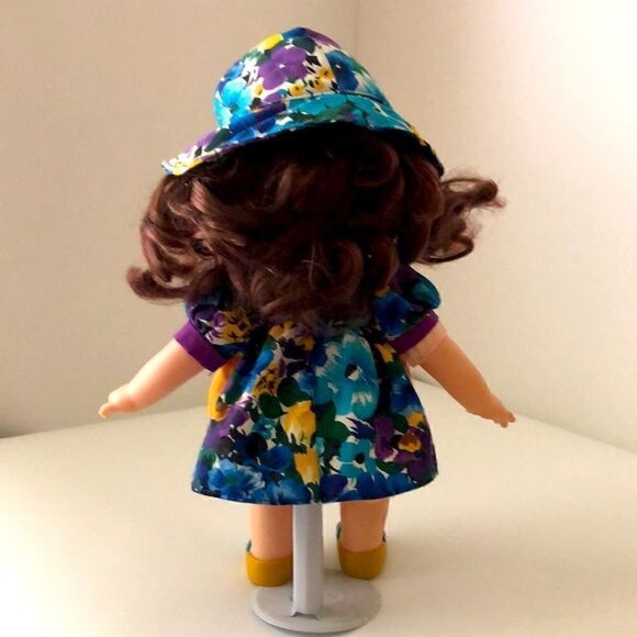 Pinterest Precious Moments Doll Vinyl Plush Frances #1442 Floral Spring Dress - Picture 3 of 5